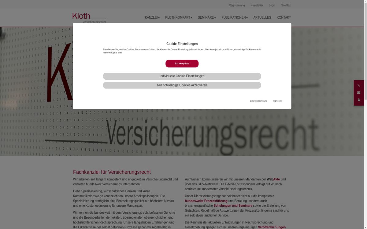 https://www.kloth-versiche­rungsrecht.de