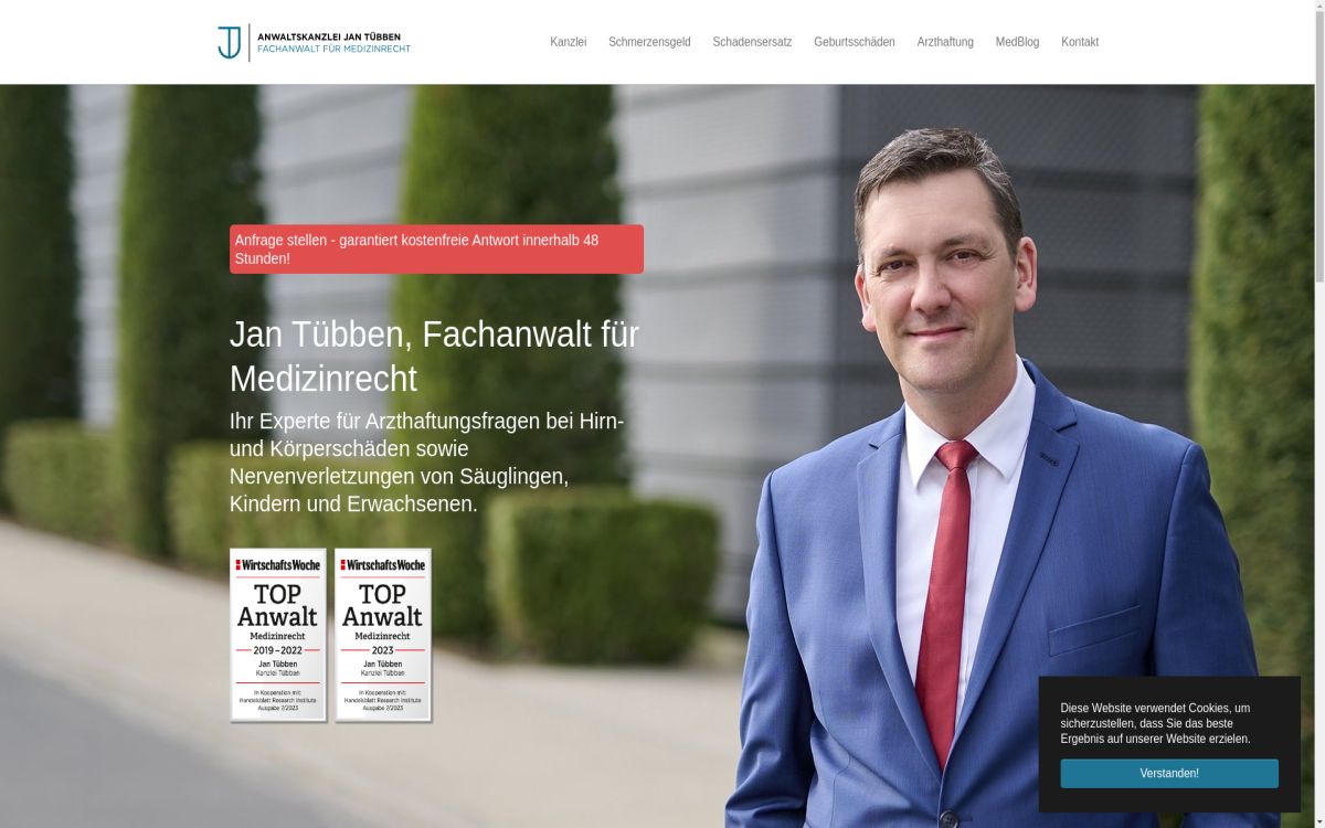 https://www.tuebben-medizinrecht.de